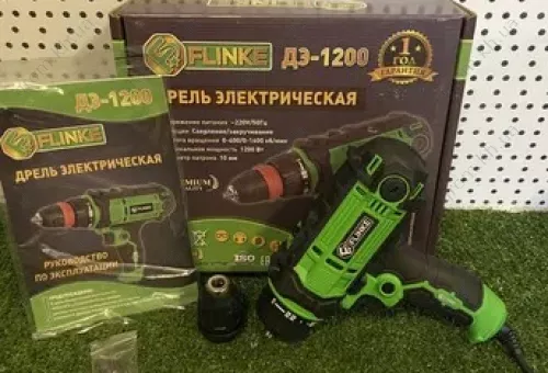 Фото 1- Сетевая дрель-шуруповерт Flinke ДЭ-1200