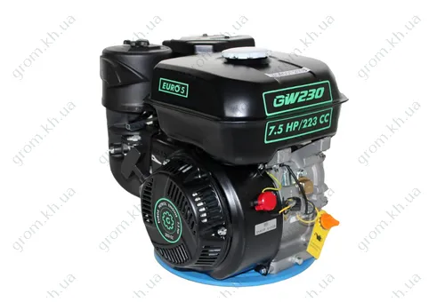 Фото 1- Двигун бензиновий Grunwelt GW230F-Т/25 (7,5 л.с., шліци 25мм)