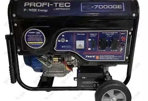 Фото 1- Генератор бензиновый Profi-tec PE-7000GE (7.0 кВт, электростартер)