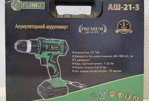 Фото 1- Аккумуляторный шуруповерт Flinke АШ-21-3