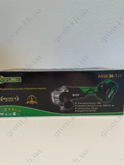 Фото 1- Акумуляторна кутова шліфувальна машина Flinke АКШ-36-125