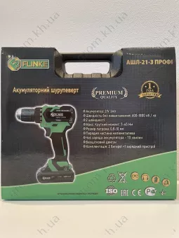 Фото 1- Акумуляторний шуруповерт Flinke АШЛ-21-3 Профі