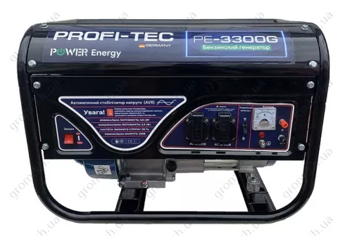 Фото 1- Бензиновий генератор Profi-tec PE-3300G (3.3 кВт, ручний стартер)