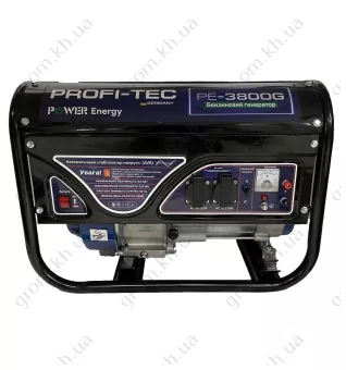 Фото 1- Генератор бензиновый Profi-tec PE-3800G (3.8 кВт, ручной стартер)