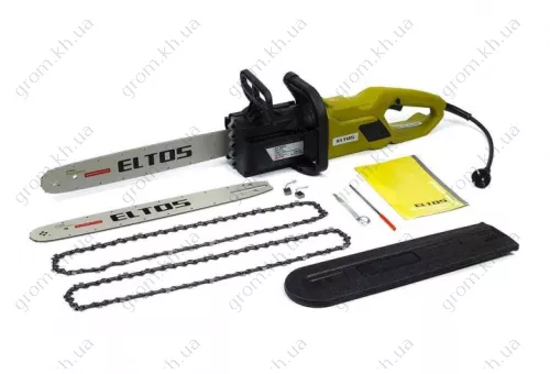 Фото 1- Электропила Eltos ПЦ-2750 (2 шины, 2 цепи, безмаслянная)