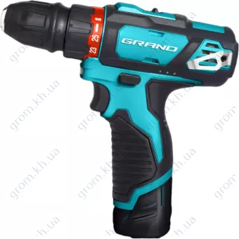 Фото 1- Шуруповерт аккумуляторный Grand ДА-12 DFR/PRO (2 аккумулятора, 2 А/ч, кейс)