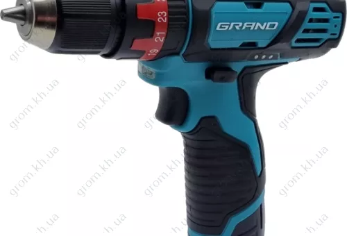 Фото 1- Шуруповерт акумуляторний Grand ТАК-12U/PRO Ударний (2 акумулятори, 2 А/год, кейс)