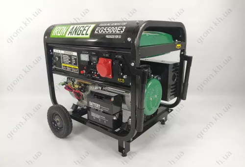 Фото 1- Бензиновый генератор Iron Angel EG 5500 E3