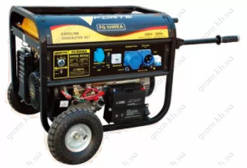 Фото 1- Бензиновый генератор Forte FG 6500EA с блоком автоматики