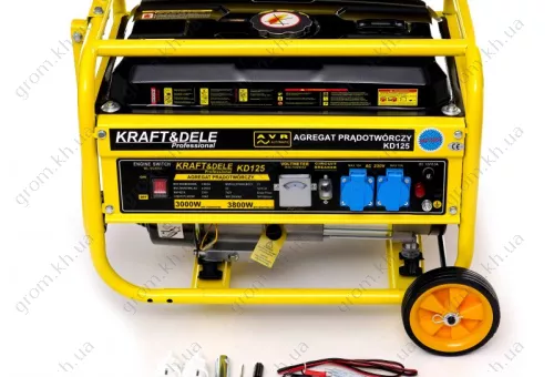 Фото 1- Бензиновый генератор Kraft&Dele KD125