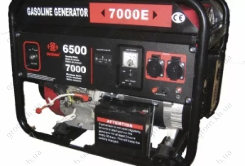 Фото 1- Бензиновый однофазный генератор Weima WM7000E