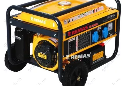 Фото 1- Бензиновый генератор REMAS 3500CE