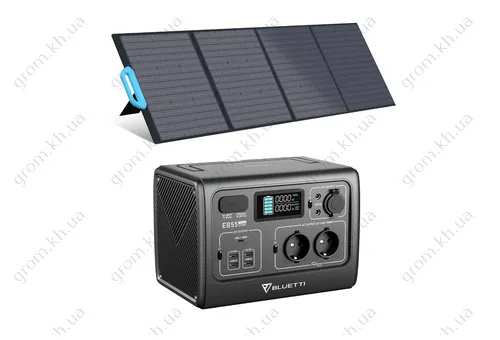 Фото 1- Комплект сонячного генератора Bluetti EB55+PV200