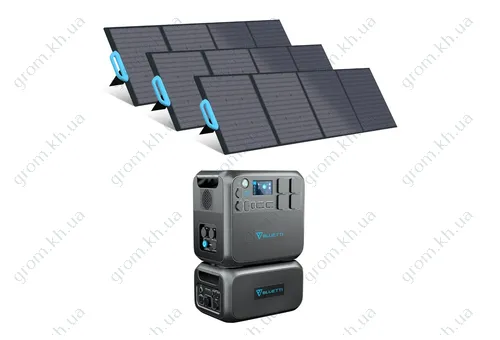 Фото 1- Комплект сонячного генератора Bluetti AC200MAX+B230+3*PV200