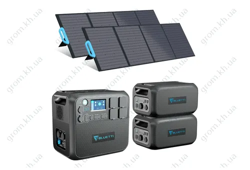 Фото 1- Комплект сонячного генератора Bluetti AC200MAX+2*B230+2*PV200
