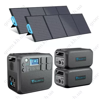 Фото 1- Комплект сонячного генератора Bluetti AC200MAX+2*B230+2*PV200