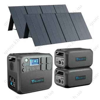 Фото 1- Комплект солнечного генератора Bluetti AC200MAX+2*B230+2*PV350