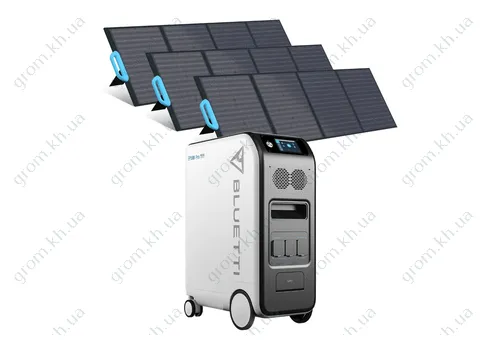 Фото 1- Комплект сонячного генератора Bluetti EP500PRO+3*PV200