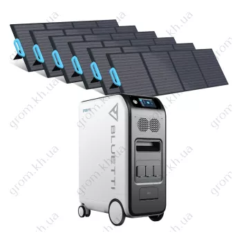 Фото 1- Комплект солнечного генератора Bluetti EP500+6*PV200