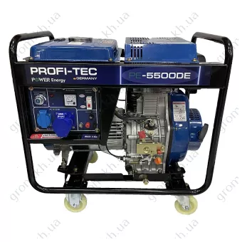Фото 1- Генератор дизельный Profi-tec PE-5500DE (5.5 кВт, электростартер)