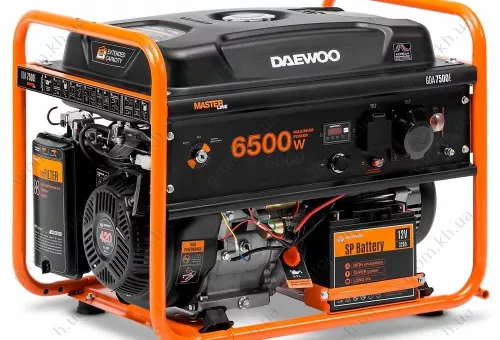 Фото 1- Бензиновий генератор Daewoo GDA 7500E