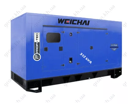 Фото 1- Генератор дизельный Profi-tec WDSG312-3 Power MAX (312 кВА/250 кВт, промышленный двигатель WEICHAI, China)