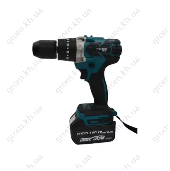 Фото 1- Аккумуляторный шуруповерт PROFI-TEC MS36BL POWERLine (2 акк по 5 Ач + зарядное, кейс)