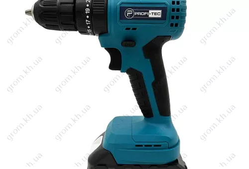 Фото 1- Акумуляторний шуруповерт PROFI-TEC CD36BL POWERLine (2 х 3.0 Ач, зарядний пристрій, кейс)