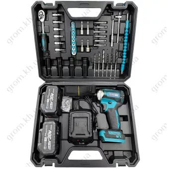 Фото 1- Акумуляторний ударний шуруповерт PROFI-TEC PCW36V SET POWERLine (170 Nm) (аналог Makita DTD153/DTD171)