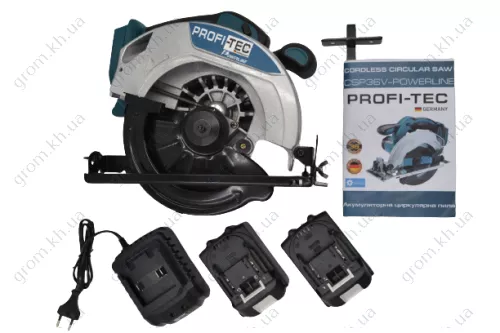 Фото 1- Аккумуляторная циркулярная пила PROFI-TEC CSP36V POWERLine (аналог Makita DKP180Z) (2 акк по 5 Ач + зарядное, в коробке))