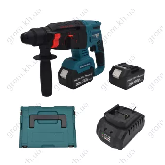 Фото 1- Акумуляторний перфоратор PROFI-TEC CBH36V POWERLine (2 акк х 5 Ач + зарядний) у кейсі (аналог Makita DHR202)