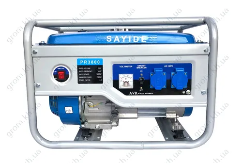 Фото 1- Бензиновый генератор Sayide PR-3800 (3.5 кВт) + газовый комплект