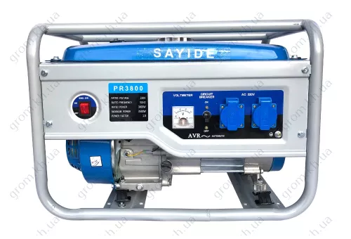 Фото 1- Бензиновий генератор Sayide PR-3800 (3.5 кВт) + газовий комплект