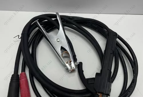 Фото 1- Комплект зварювальних кабелів (3,0м/1,8м)