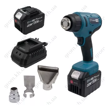 Фото 1- Аккумуляторный фен PROFI-TEC DHG180PT POWERLine (2 х 9.0 Ач, зарядное устройство)