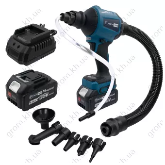 Фото 1- Аккумуляторная воздуходувка PROFI-TEC AS001BL POWERLine (2 х 5.0 Ач, зарядное устройство)