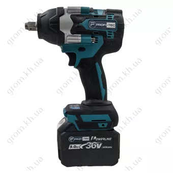 Фото 1- Аккумуляторный безщеточный ударный гайковерт PROFI-TEC DTW800BL (без аккумуляторов и зарядных устройств, кейс)