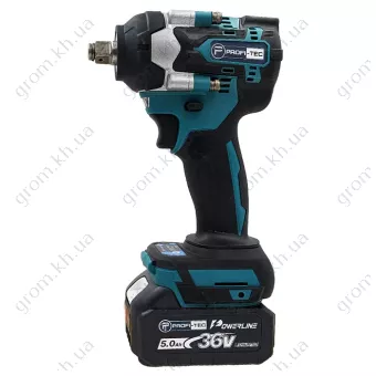 Фото 1- Акумуляторний безщітковий ударний гайковерт PROFI-TEC DTW500BL (без акумуляторів та зарядних пристроїв, кейс)