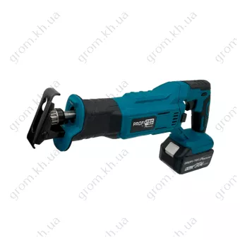 Фото 1- Акумуляторна шабельна пилка PROFI-TEC BJR36BL POWERLine (2 х 5.0 Ач, зарядний пристрій)