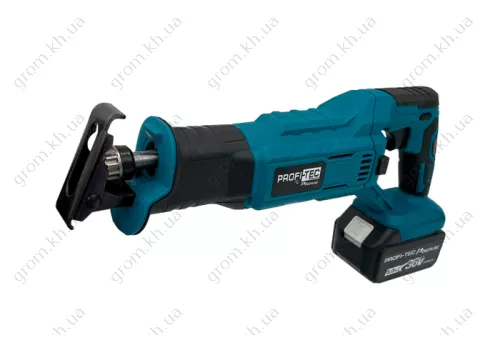 Фото 1- Акумуляторна шабельна пилка PROFI-TEC BJR36BL POWERLine (2 х 5.0 Ач, зарядний пристрій)