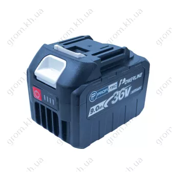 Фото 1- Аккумуляторная батарея PROFI-TEC BL3690 POWERLine (9.0 Ач, с индикатором заряда)