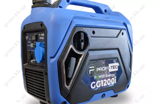 Фото 1- Інверторний бензиновий генератор PROFI-TEC GG1200i (1200 Вт)