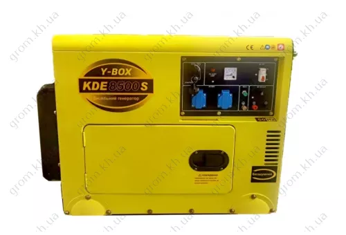 Фото 1- Генератор дизельний Y-BOX KDE8500S 6.0/6.5KW однофазний, 220V, безшумний (двигун F192FE, підігрів палива)