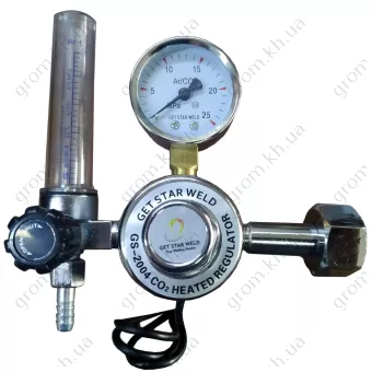 Фото 1- Вуглекислотний/аргоновий редуктор з підігрівом 36V Get Star Weld GS-2004