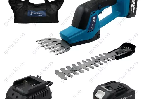 Фото 1- Аккумуляторные ножницы-кусторез PROFI-TEC PDG 36BL POWERLine (2 х 5.0 Aг, зарядное устройство)