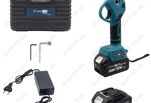 Фото 1- Аккумуляторный секатор PROFI-TEC PES36BL POWERLine (2 х 5.0 Ач, зарядное устройство)