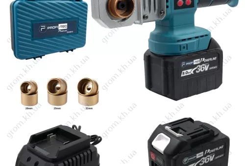 Фото 1- Акумуляторний паяльник PROFI-TEC PWM36BL POWERLine (2 х 9.0 Ач, зарядний пристрій)