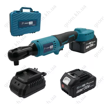 Фото 1- Акумуляторний кутовий гайковерт PROFI-TEC DWR1110BL POWERLine (2 х 5.0 Aч, зарядний пристрій)