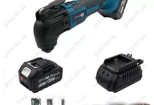 Фото 1- Аккумуляторный мультитул PROFI-TEC DPO125BL POWERLine (2 х 5.0 Aч, зарядное устройство)