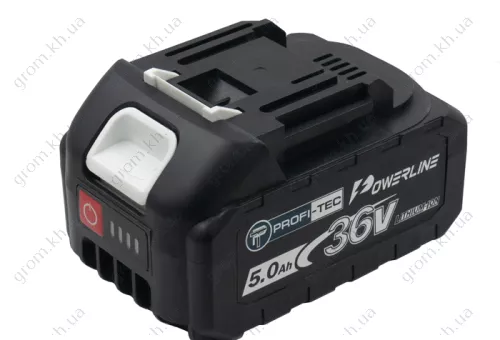 Фото 1- Аккумуляторная батарея PROFI-TEC BL3650 POWERLine (9.0 Ач, с индикатором заряда)